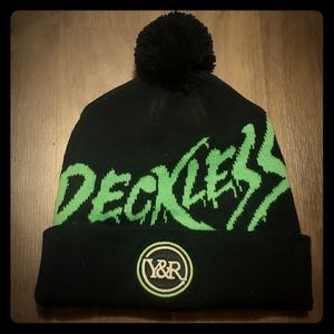 Young and reckless pompom beanie